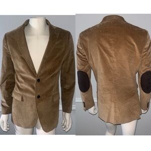 STAFFORD Corduroy Blazer with Suede Elbow Patches